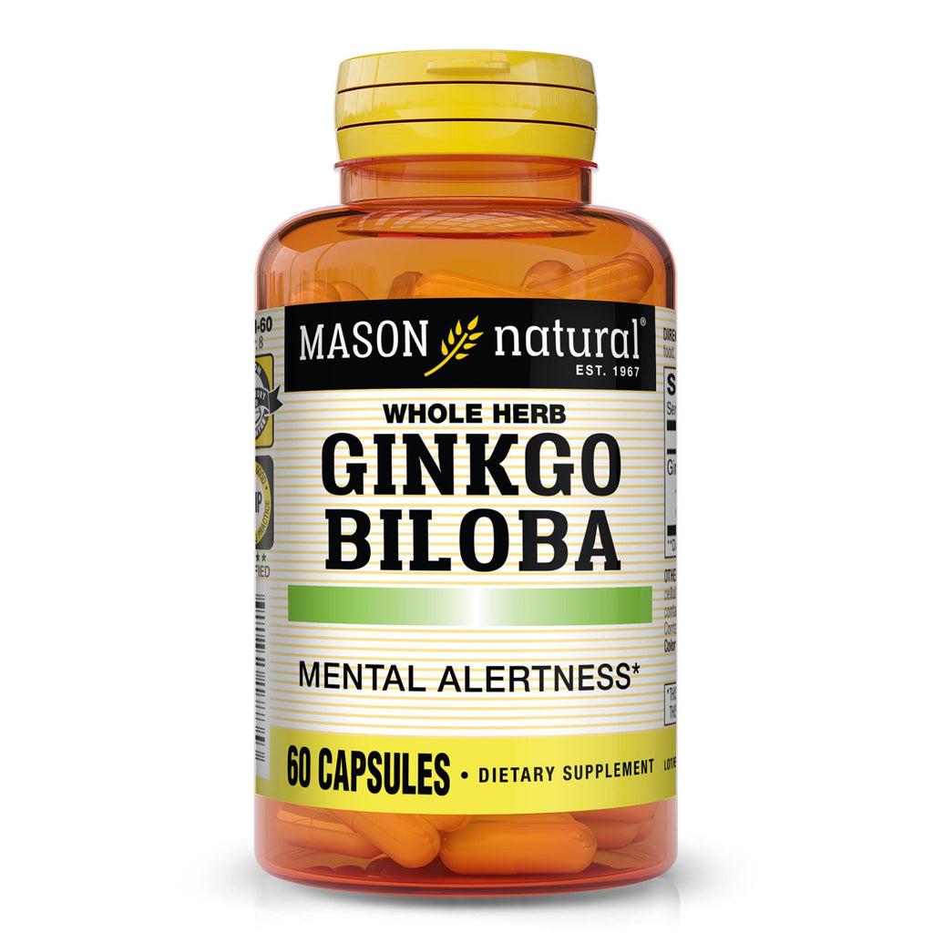 MASON NATURAL Ginkgo Biloba 500 mg Brain Support - 60 Capsules