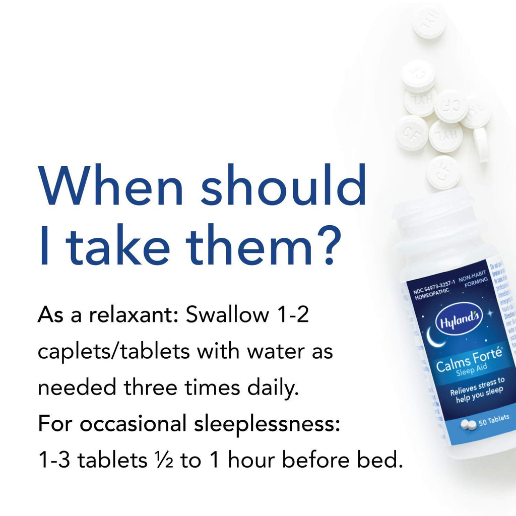 Hyland's Calms Forte Sleep Aid - 50 Tablets - image 3