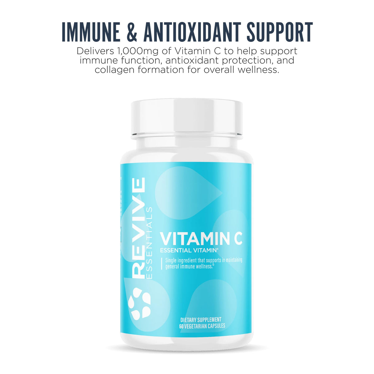 Revive MD Vitamin C 1000mg Immune Support - 200 Vegetarian Capsules - image 3