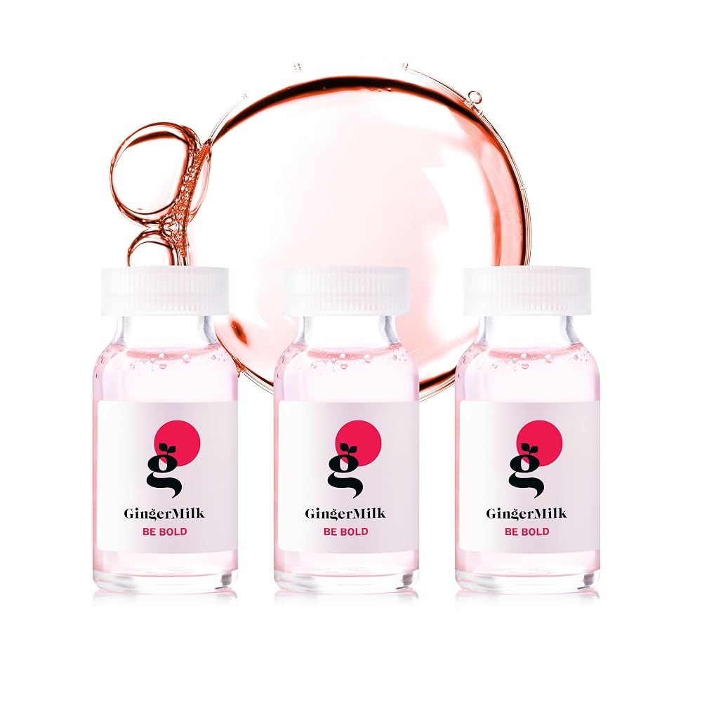 Ginger Milk Hair Ampoules with Hyaluronic Acid for Dry, Damaged Hair