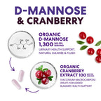 Health Nutrition Naturals D-Mannose 1300mg - Fast-Acting Organic D