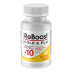 MediNatura ReBoost Cold & Flu Tablets Zinc +10, Lemon Flavor, 60 Count