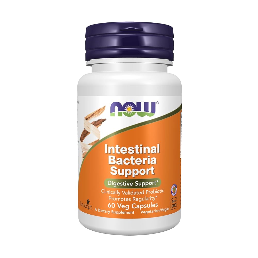 NOW Intestinal Bacteria Support Probiotic - 60 Vegetarian Capsules