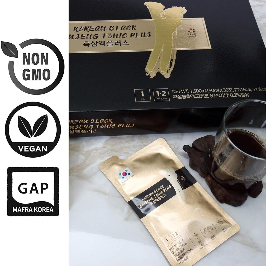 GeumHeuk Korean Black Ginseng Tonic Plus Energy & Stamina - 30 x 50ml - image 3