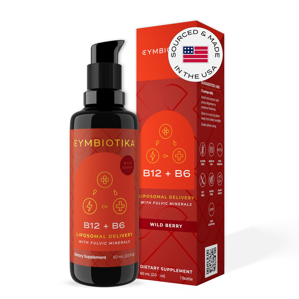 CYMBIOTIKA Liposomal Vitamin B12 1250mcg for Energy - 2 Fl Oz
