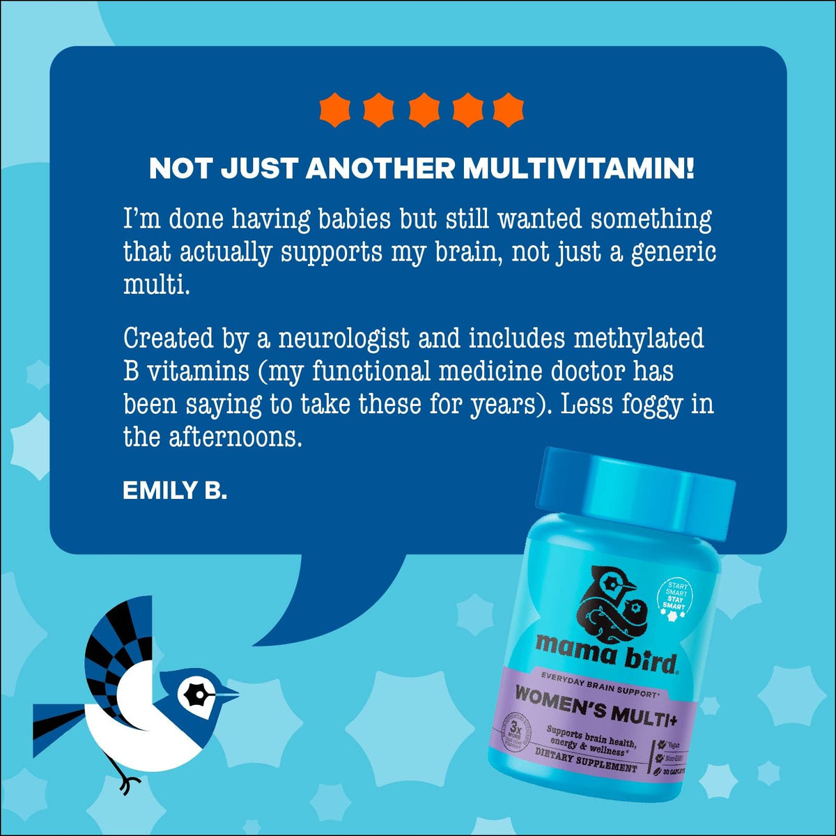 Mama Bird Women's Multi+ Multivitamin for Brain Health - 30 Caplets - image 8