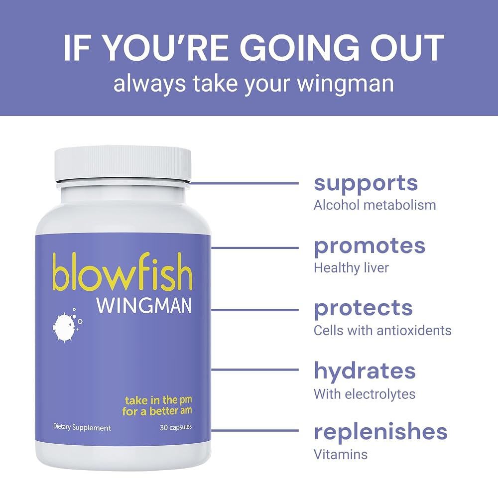 Blowfish Wingman Pre-Alcohol Liver Support Supplement - 30 Capsules - image 3