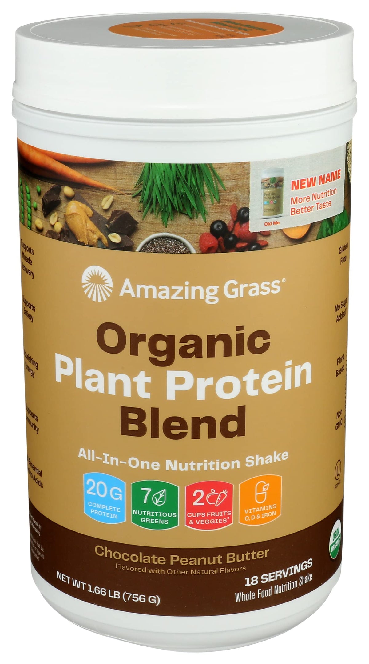 Amazing Grass Organic Plant Protein Blend: Vegan Protein Powder