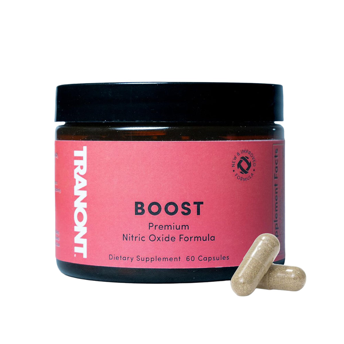 Tranont Boost Nitric Oxide Supplement for Energy & Focus - 60 Capsules