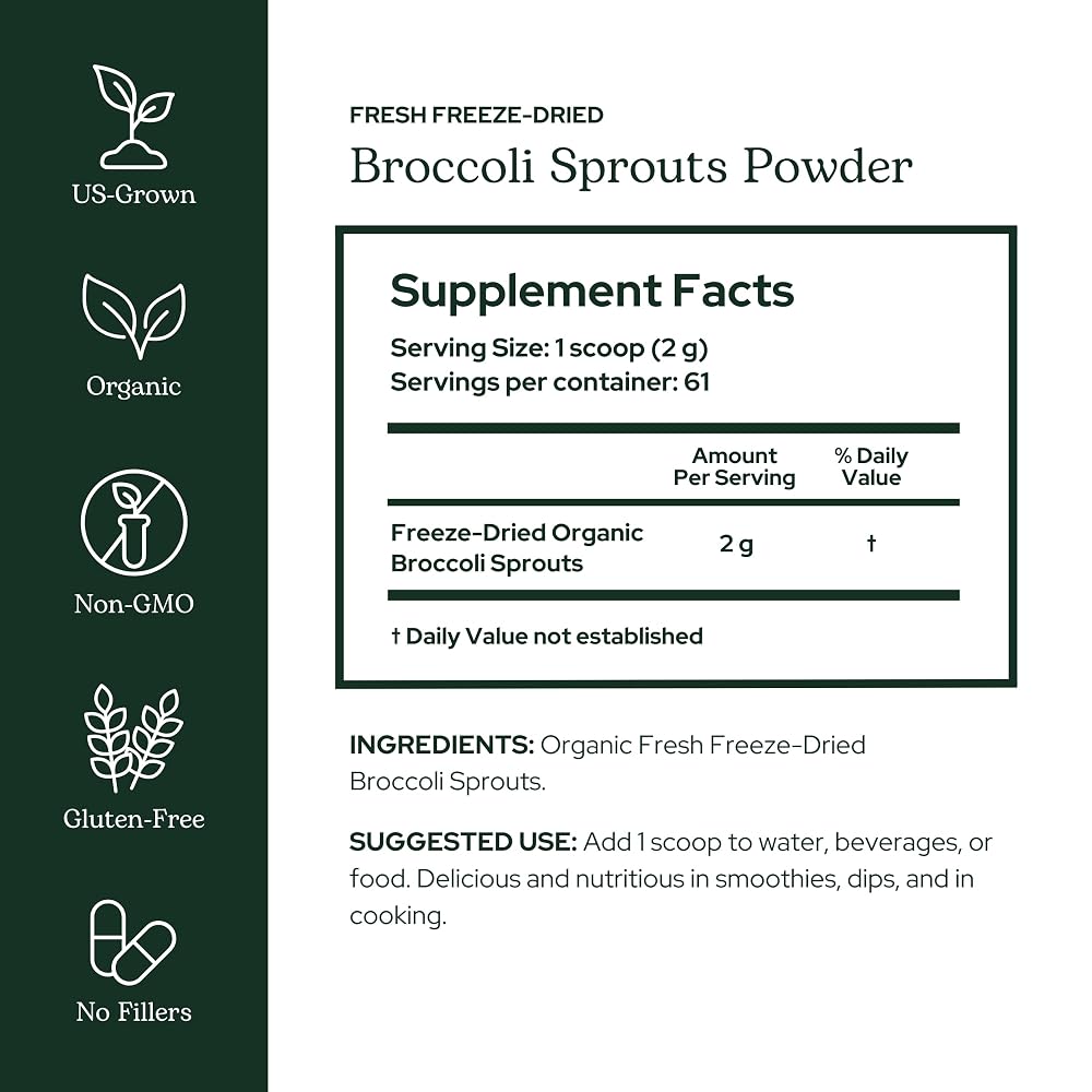 Eclectic Herb Organic Broccoli Sprouts Powder - 4.3 oz - image 2