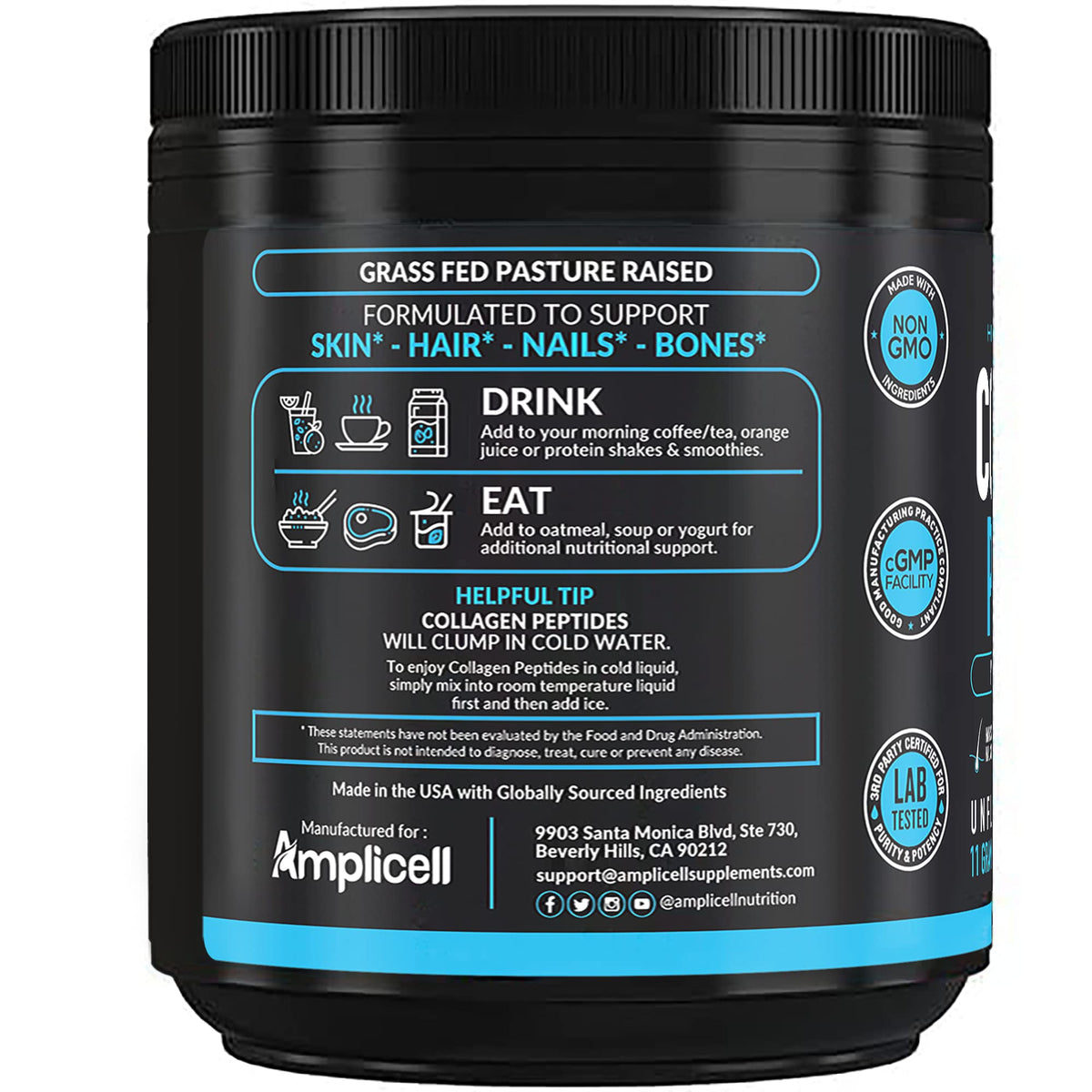 Amplicell Multi Collagen Peptides Powder for Men & Women - 41 Servings - image 7