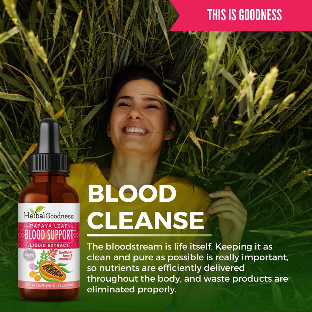 Herbal Goodness Papaya Leaf Blood Support Supplement - 1 fl oz - image 5