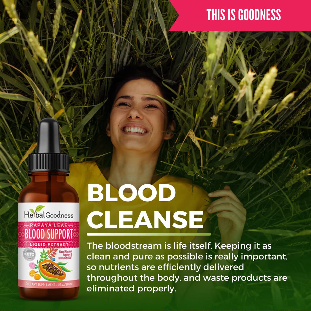 Herbal Goodness Papaya Leaf Blood Support Supplement - 1 fl oz - image 5