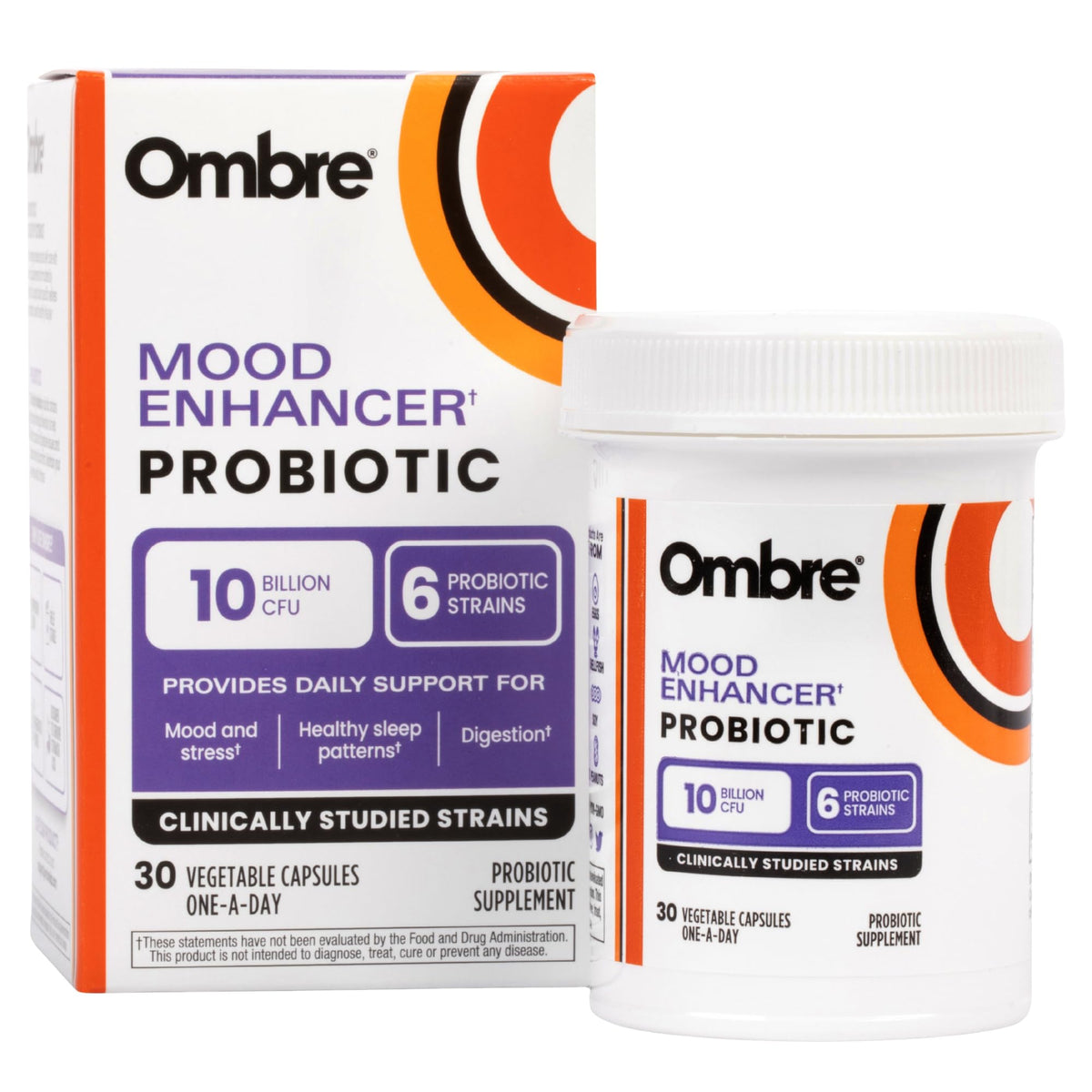Ombre Mood Enhancer Probiotic Capsules for Sleep - 30 Capsules