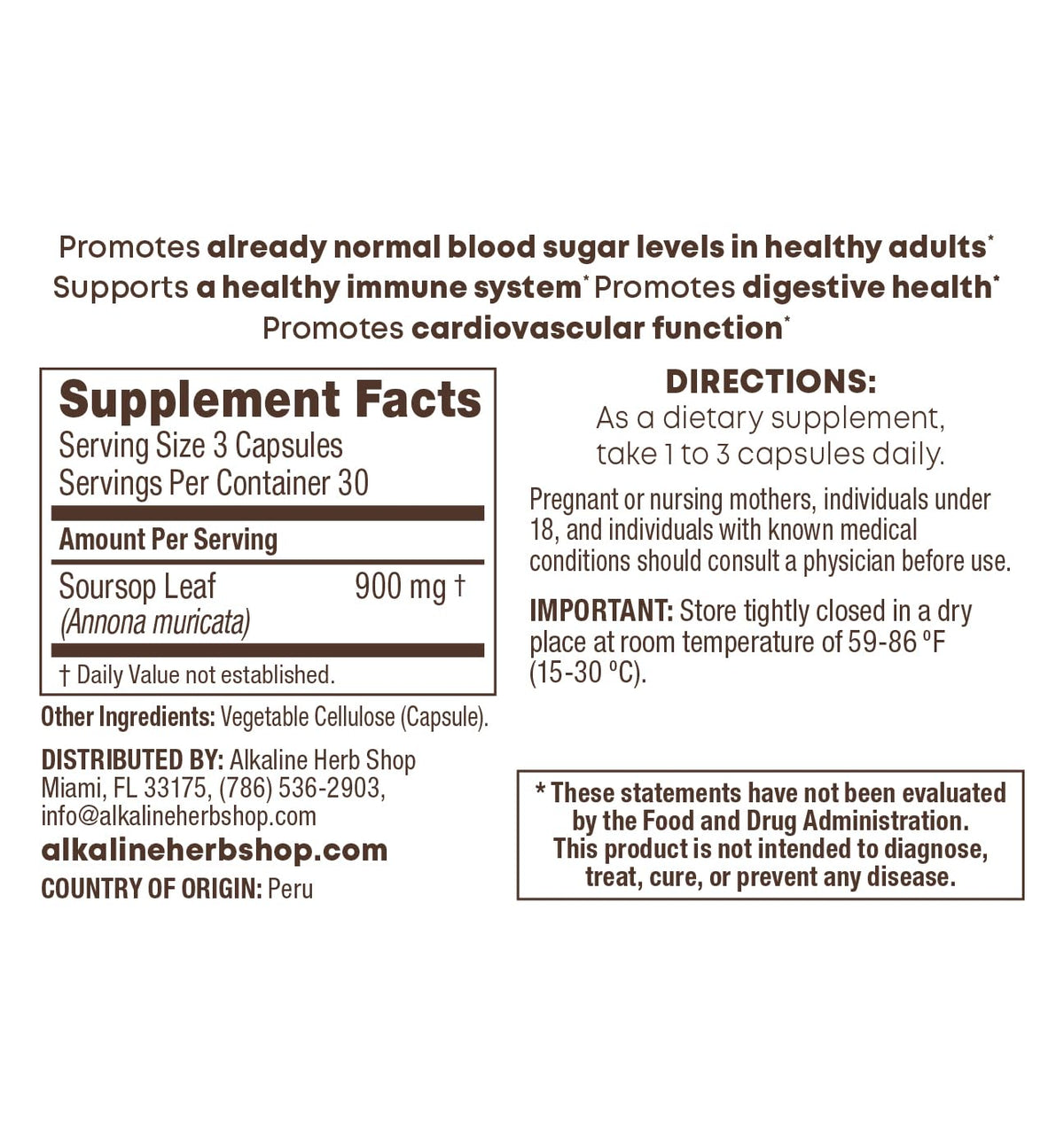 Alkaline Herb Soursop Leaf Supplement - 90 Capsules - image 2
