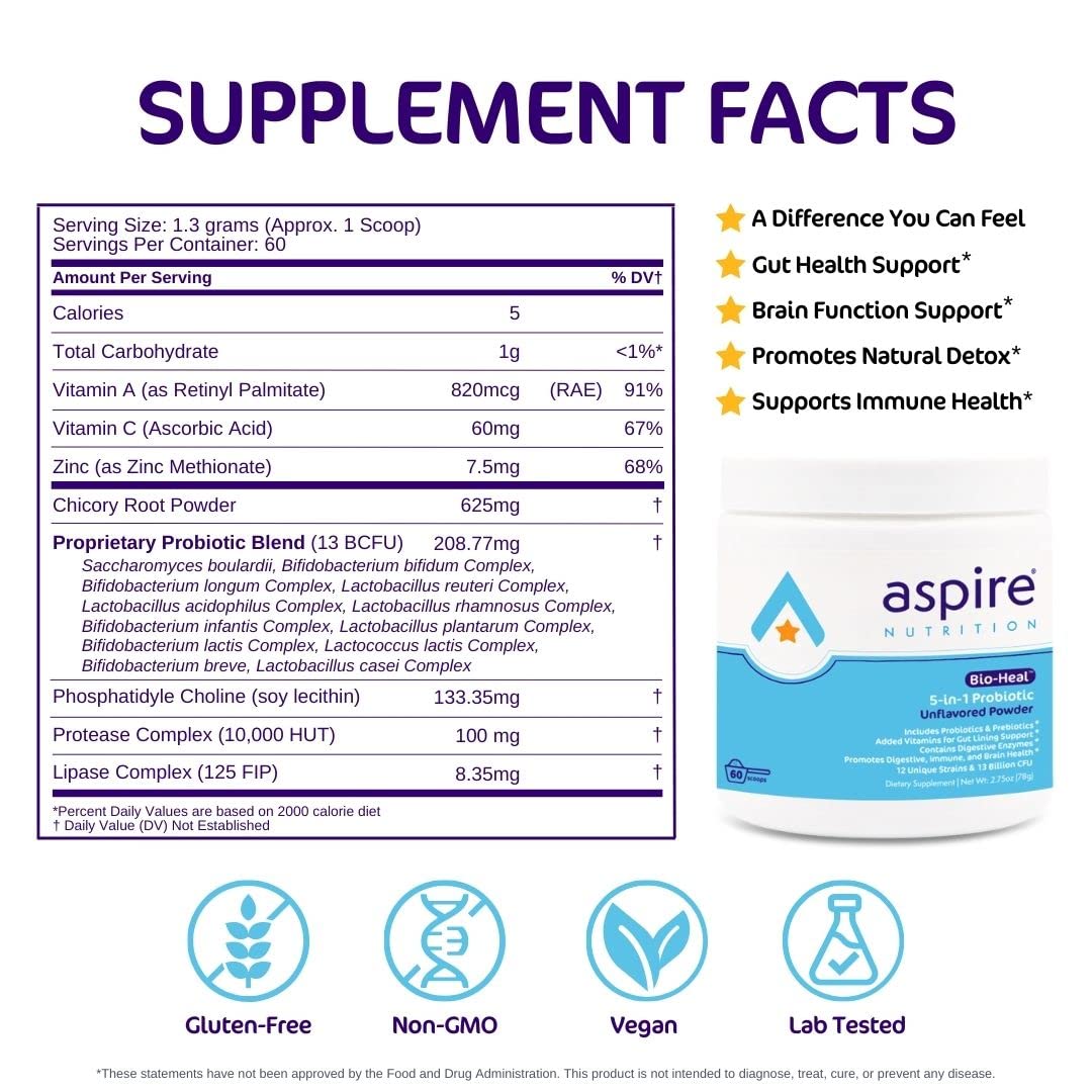 Aspire Nutrition 5-in-1 Bio-Heal® Probiotic for Kids
