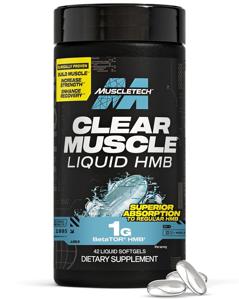 MuscleTech HMB Supplements 1000mg, Clear Muscle (Liquid Softgels) - image 2