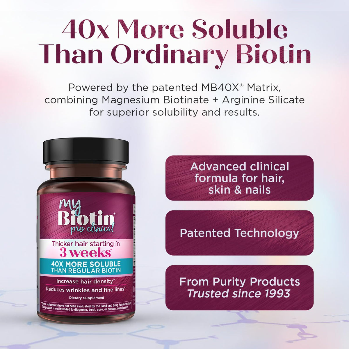 Purity Products MyBiotin ProClinical w/Astaxanthin Healthier Skin +