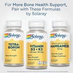 SOLARAY Vitamin D3 K2 5000 IU Bone Support - 120 Vegetarian Capsules - image 6