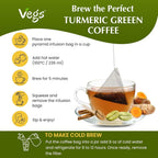 Vegs Turmeric Green Coffee Energy & Focus - 60 Pyramid Bags - image 9