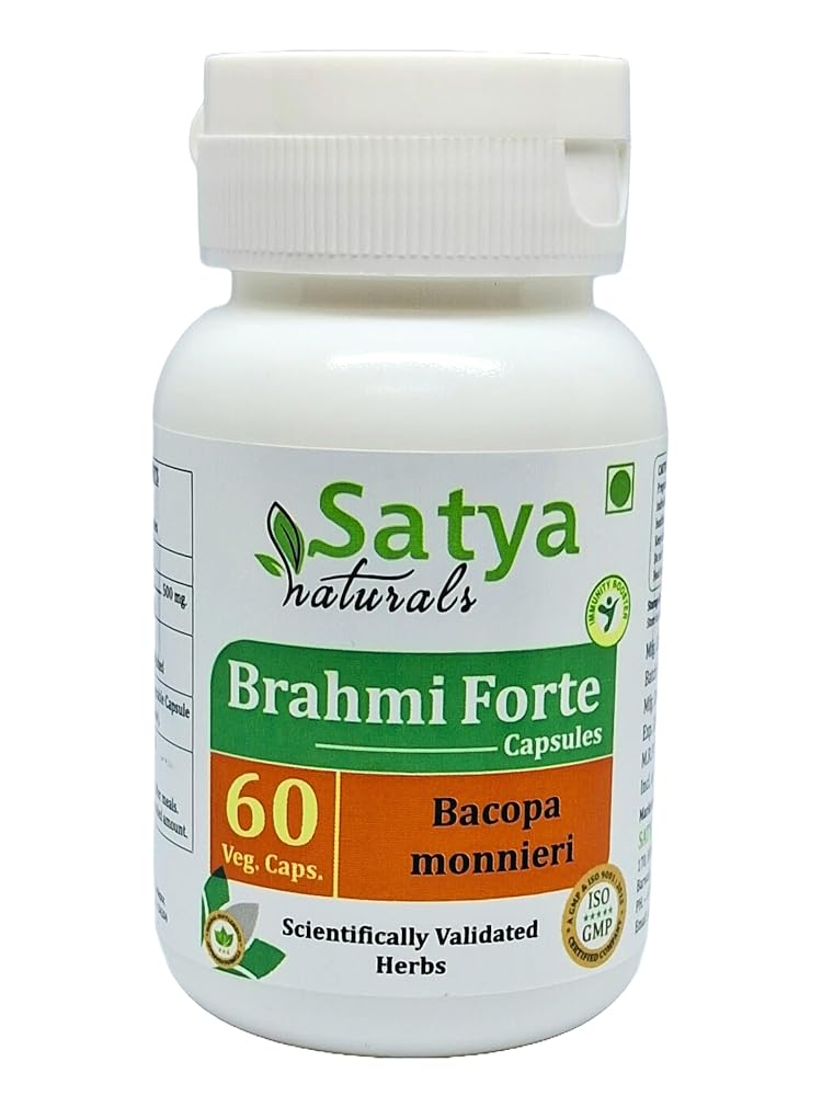 Satya Naturals Brahmi Forte Capsules 500 mg. 60 Veg. Capsule