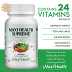 Maxi Health Supreme - High Potency Multivitamin & Mineral Supplement