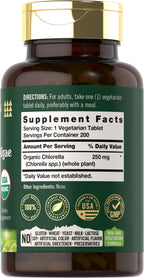 Carlyle Chlorella Organic Blue Green Algae Tablets - 200 Count - image 2