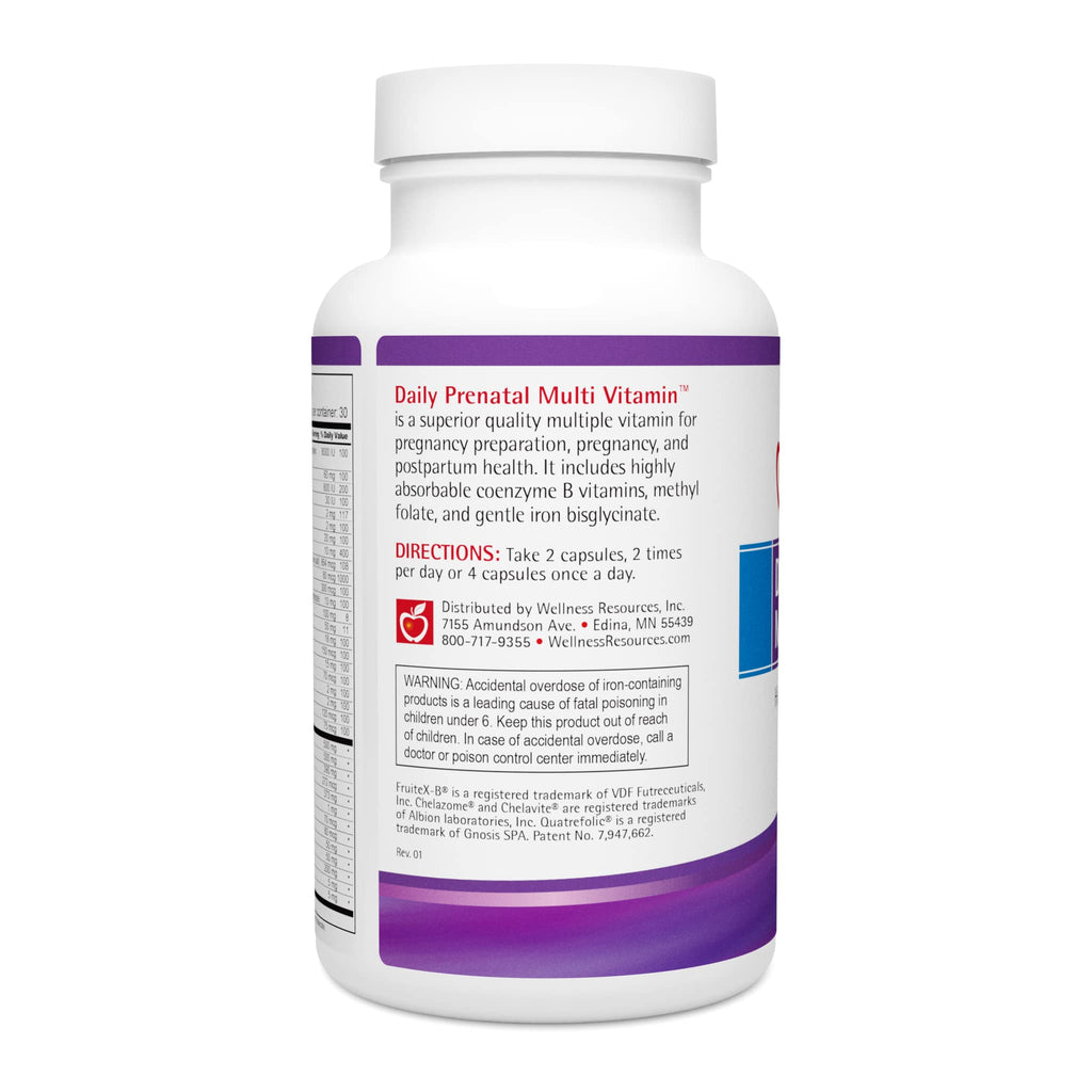 Wellness Resources Daily Prenatal Multivitamin - 120 Capsules - image 5