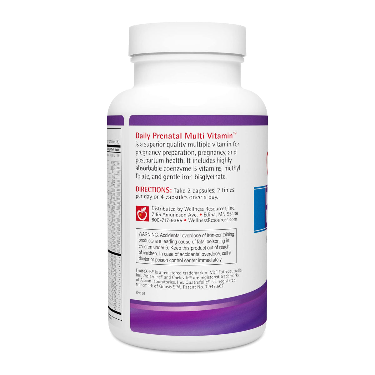 Wellness Resources Daily Prenatal Multivitamin - 120 Capsules - image 5