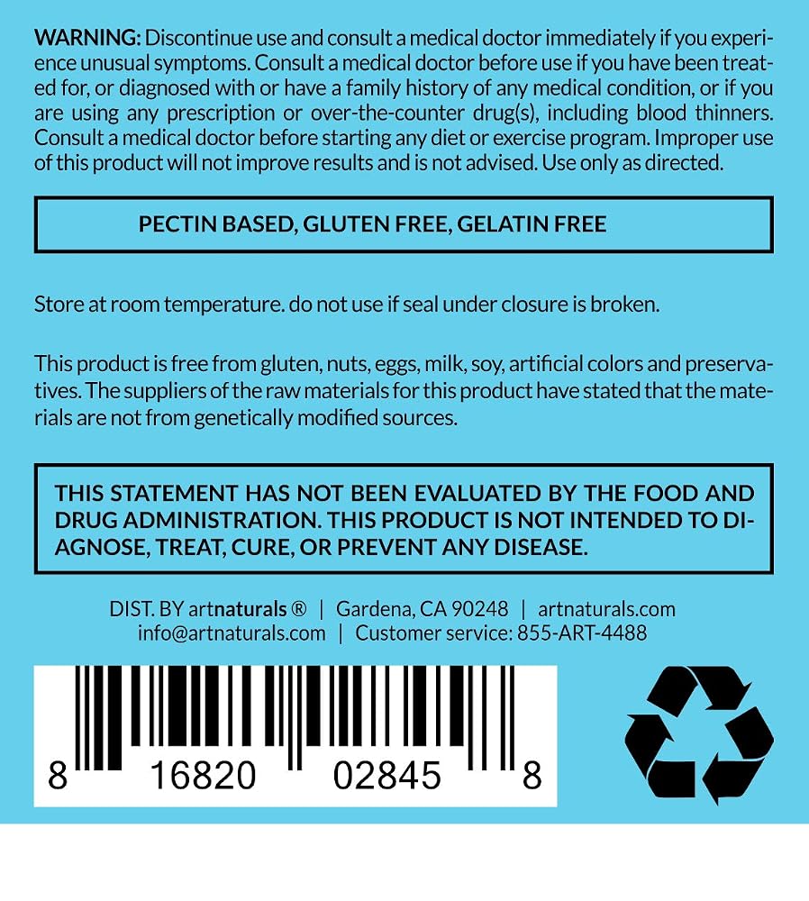 Artnaturals Hair Skin and Nails Gummies for Hair Growth - 100 Gummies - image 3