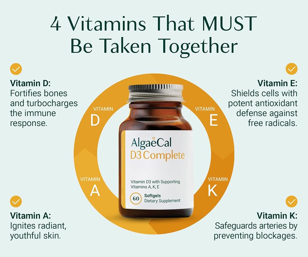ALGAECAL D3 Complete - Enhanced Immune Support & Bone Health with D3