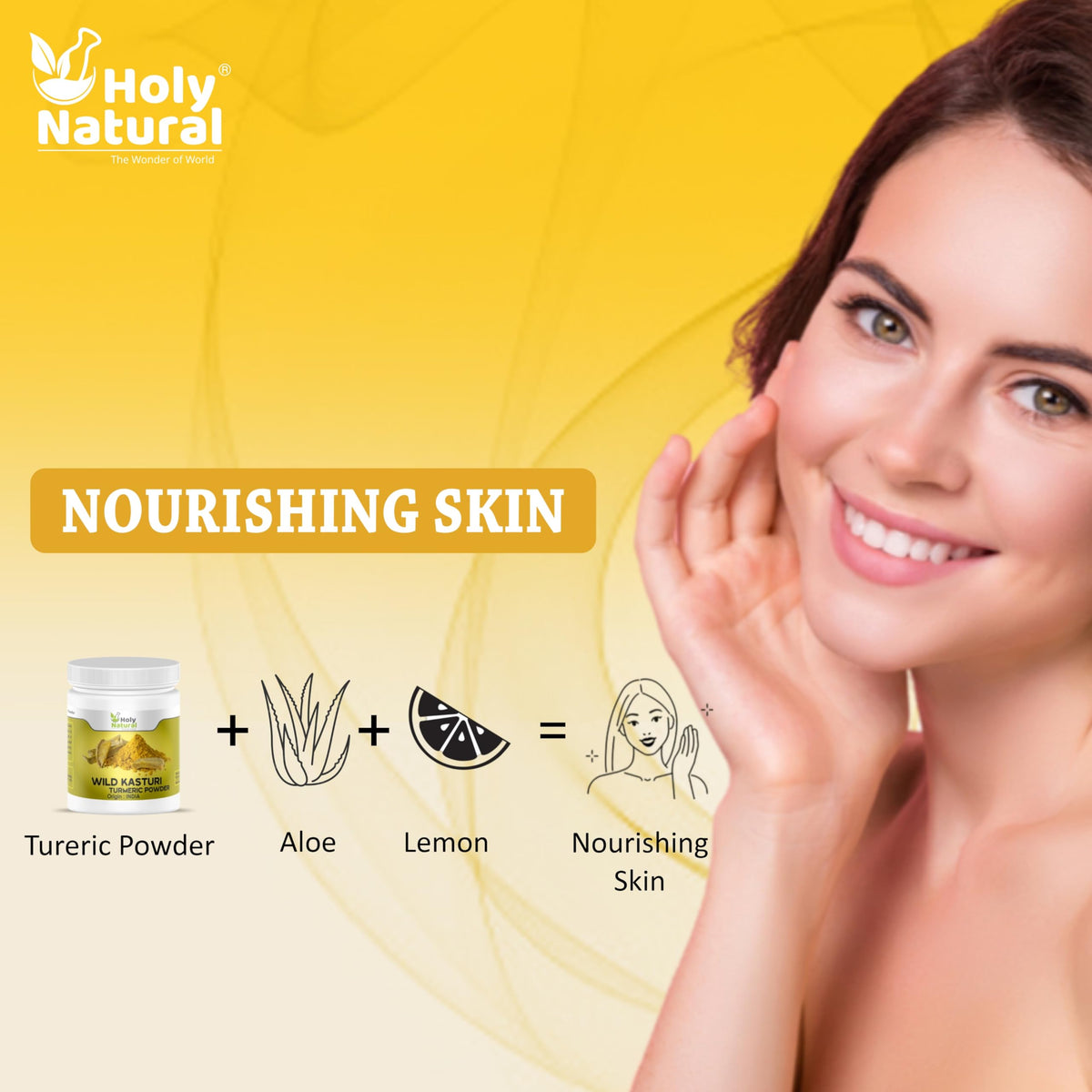 Holy Natural Kasturi Turmeric Powder - 200g - image 4