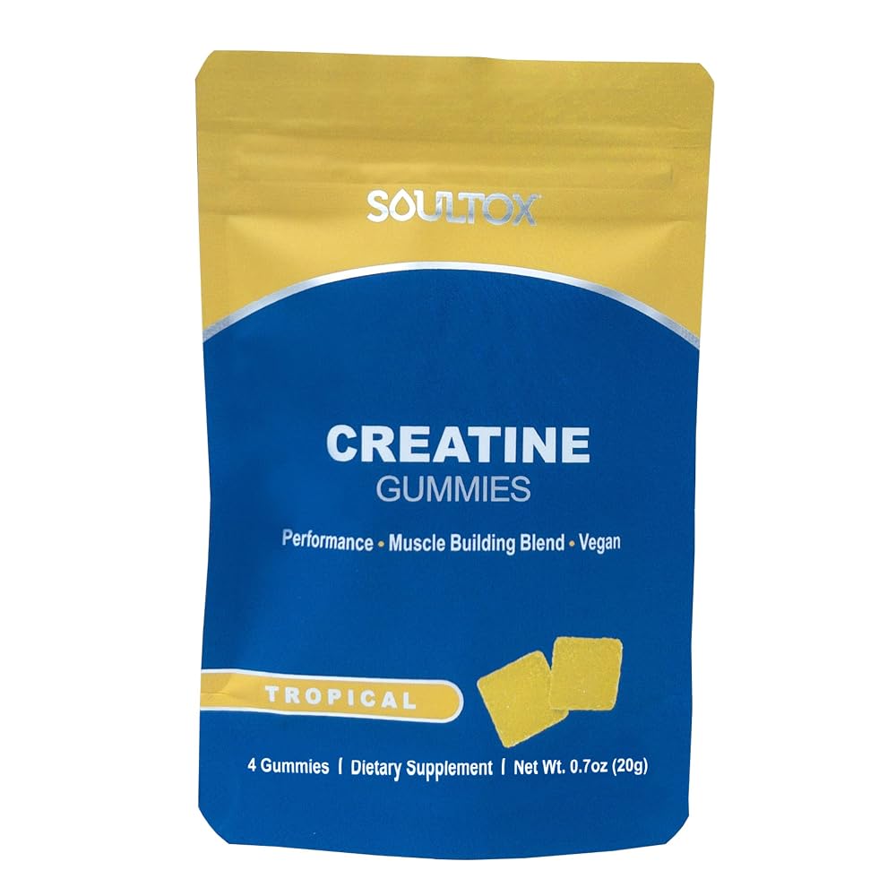 Lucky Soul Creatine Infused Gummy Packs, Tropical Flavor