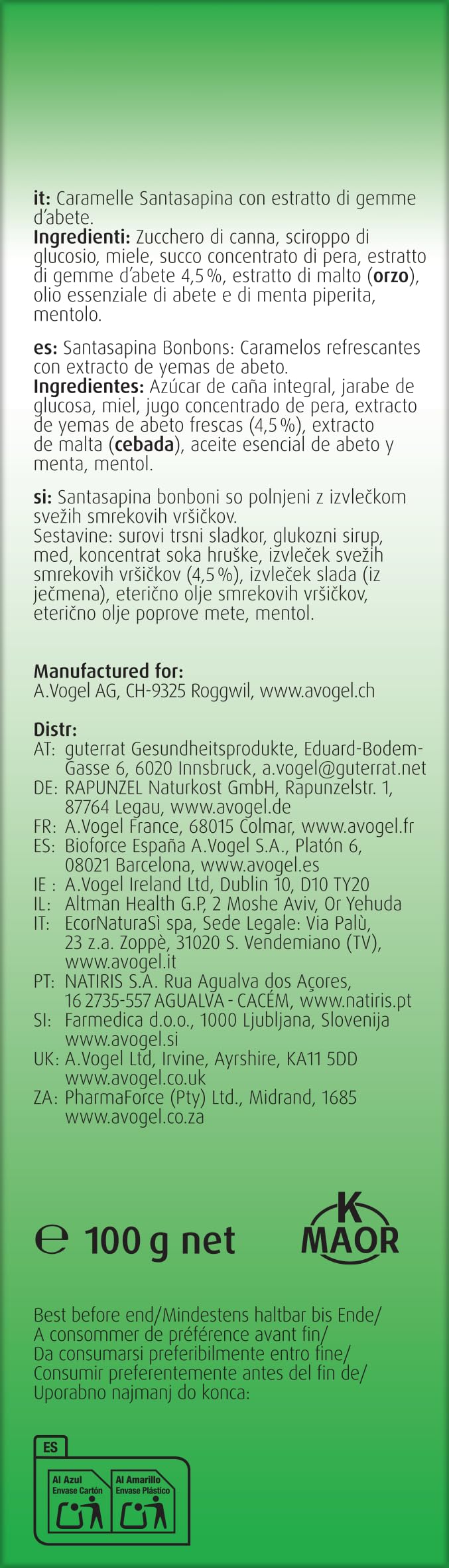 A.Vogel Santasapina Cough Drops with Spruce Tips - 100g - image 3
