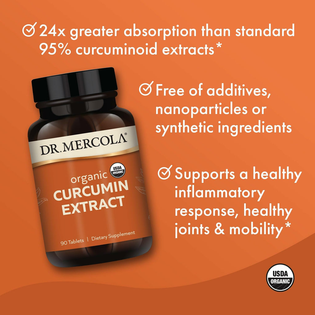 Dr. Mercola Organic Curcumin Extract 90 mg - 90 Tablets - image 4