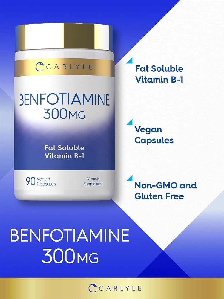 Carlyle Benfotiamine 300mg Vitamin B1 - 90 Capsules - image 4