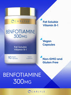 Carlyle Benfotiamine 300mg Vitamin B1 - 90 Capsules - image 4