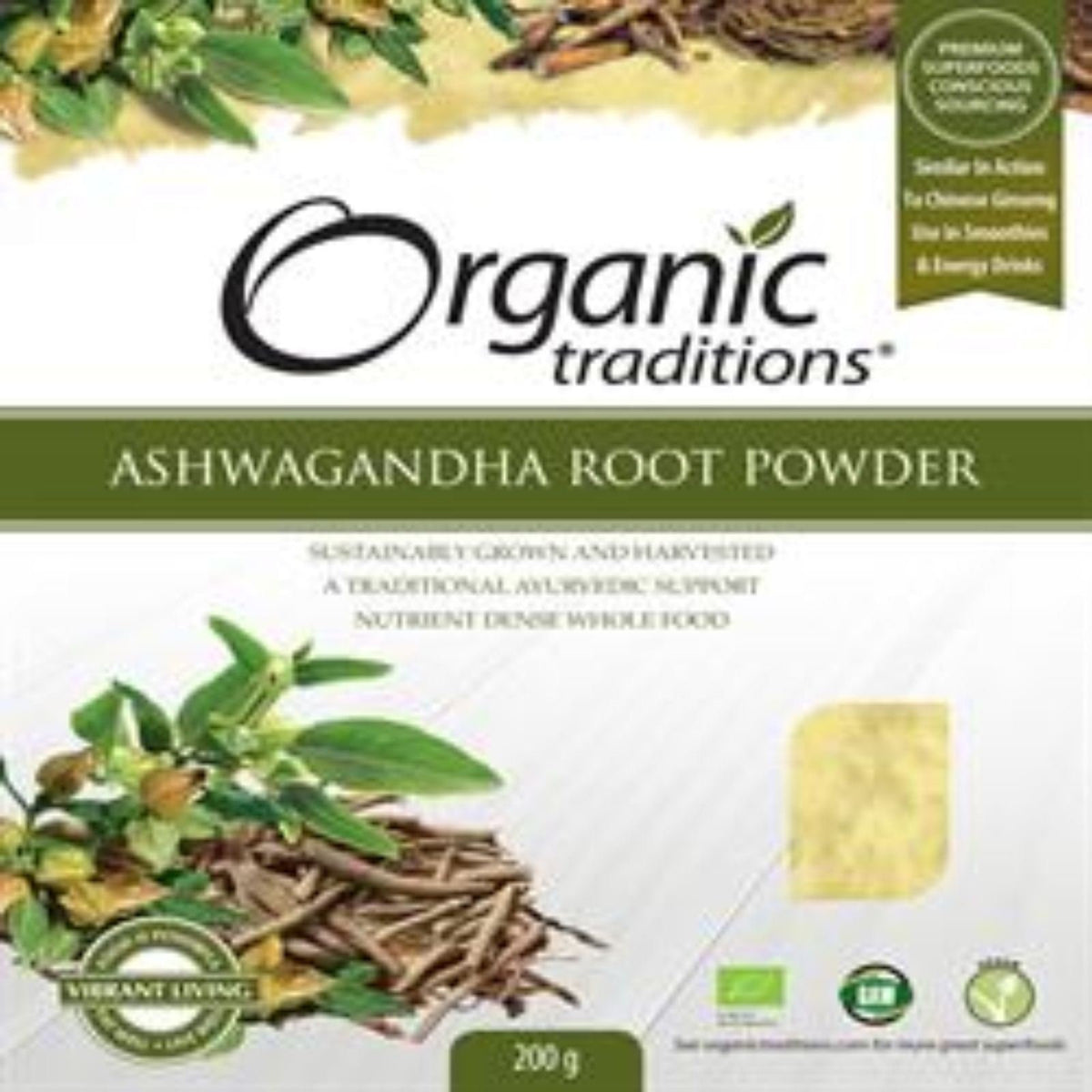 Organic Traditions Ashwagandha Root Powder - 7 oz