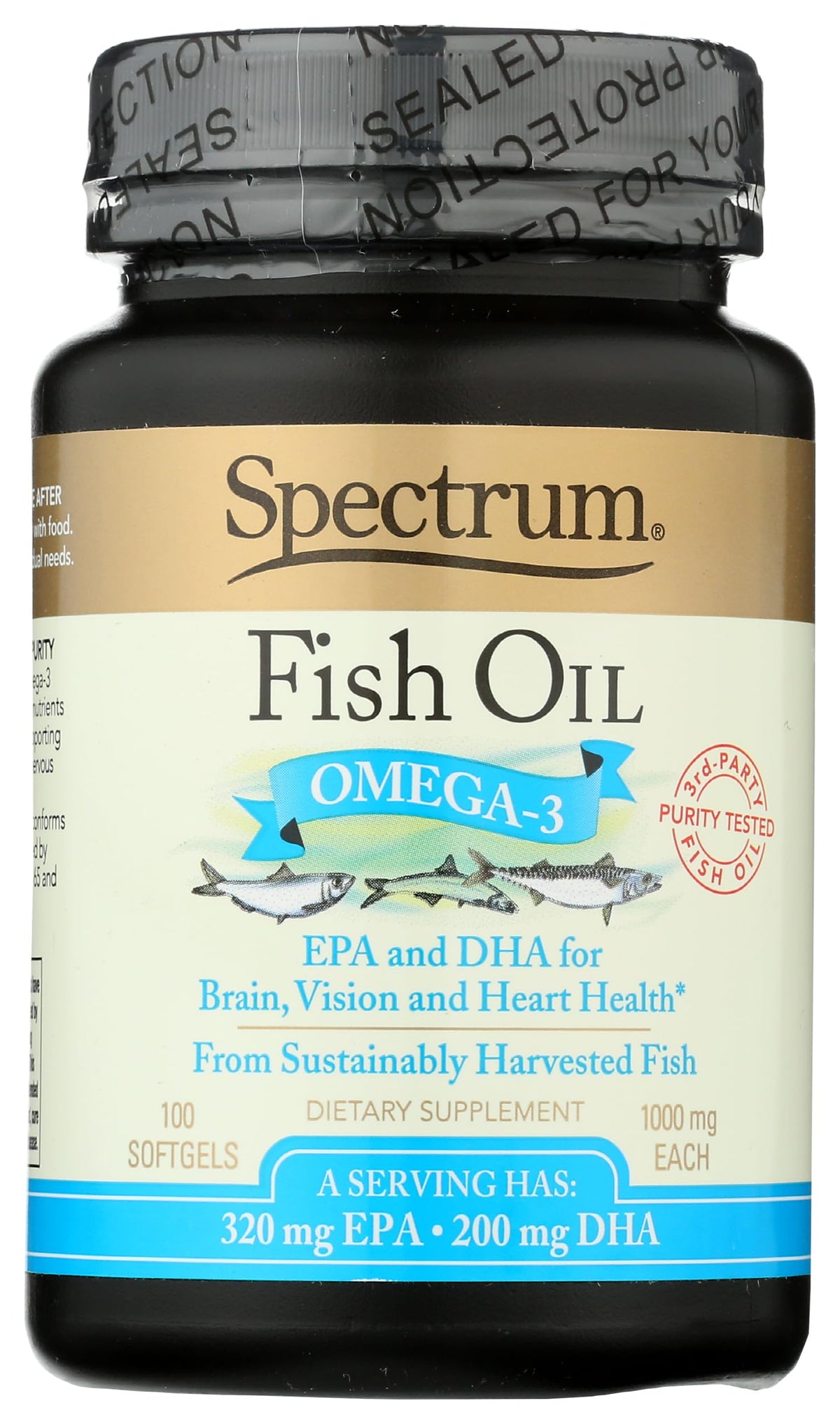Spectrum Essentials Fish Oil Omega-3 1000 mg - 100 Softgels