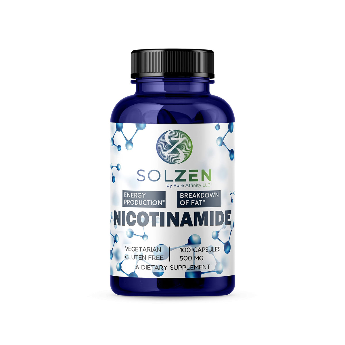 Pure Affinity LLC B3 Nicotinamide 500 mg Effective Flush-Free Niacin.