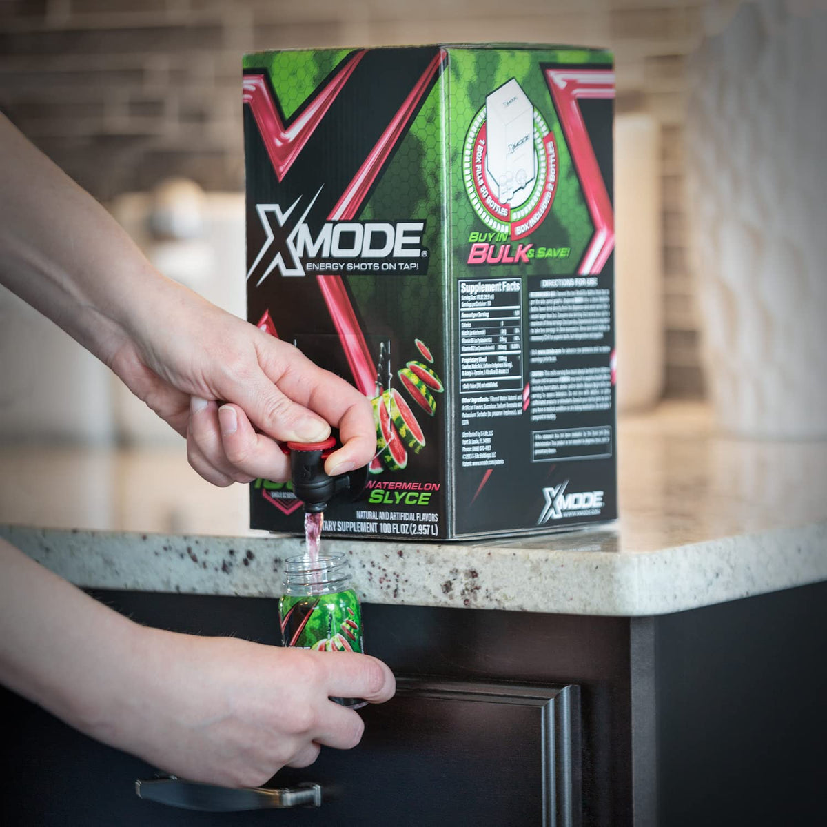 XMODE Energy Shots on Tap Dispenser 150mg Caffeine - 100 Servings - image 3