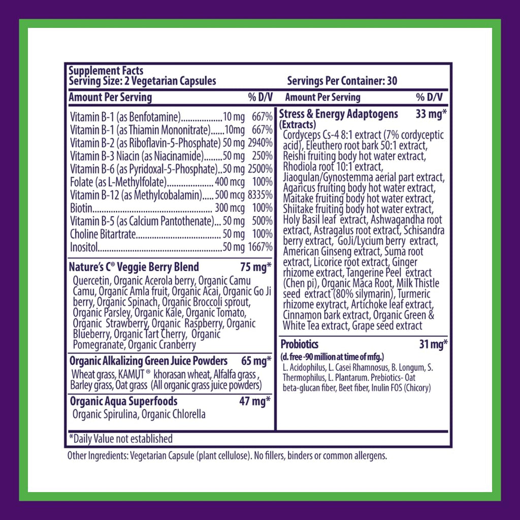 Paradise Herbs Earth's Blend B-Complex Methylated - 60 Capsules - image 6