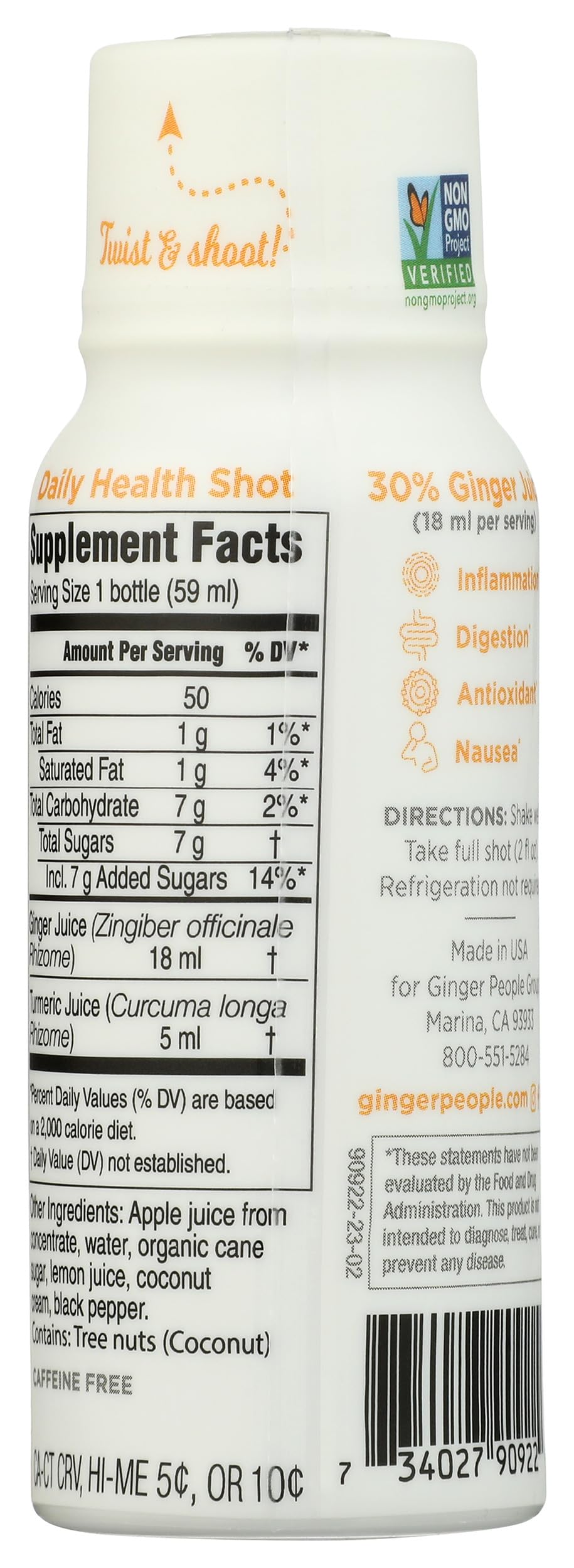 The Ginger People Rescue Ginger Shot Wild Turmeric - 2 Fl Oz - image 2