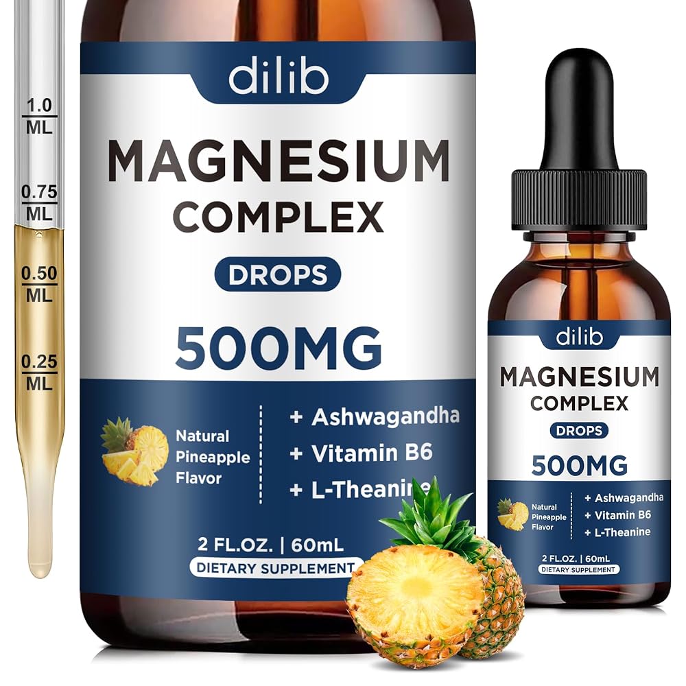 dilib Magnesium Glycinate, Citrate, Malate Liquid Drops-Triple