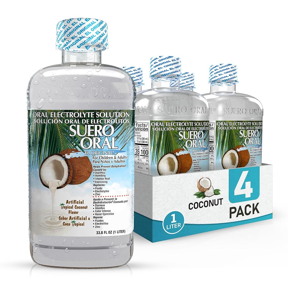 Suero Oral Electrolyte Solution Coconut Flavor - 4 Pack