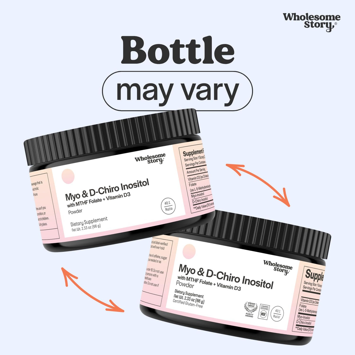 Wholesome Story Inositol Powder with MTHF Folate & Vitamin D3 - 30 Servings - image 2