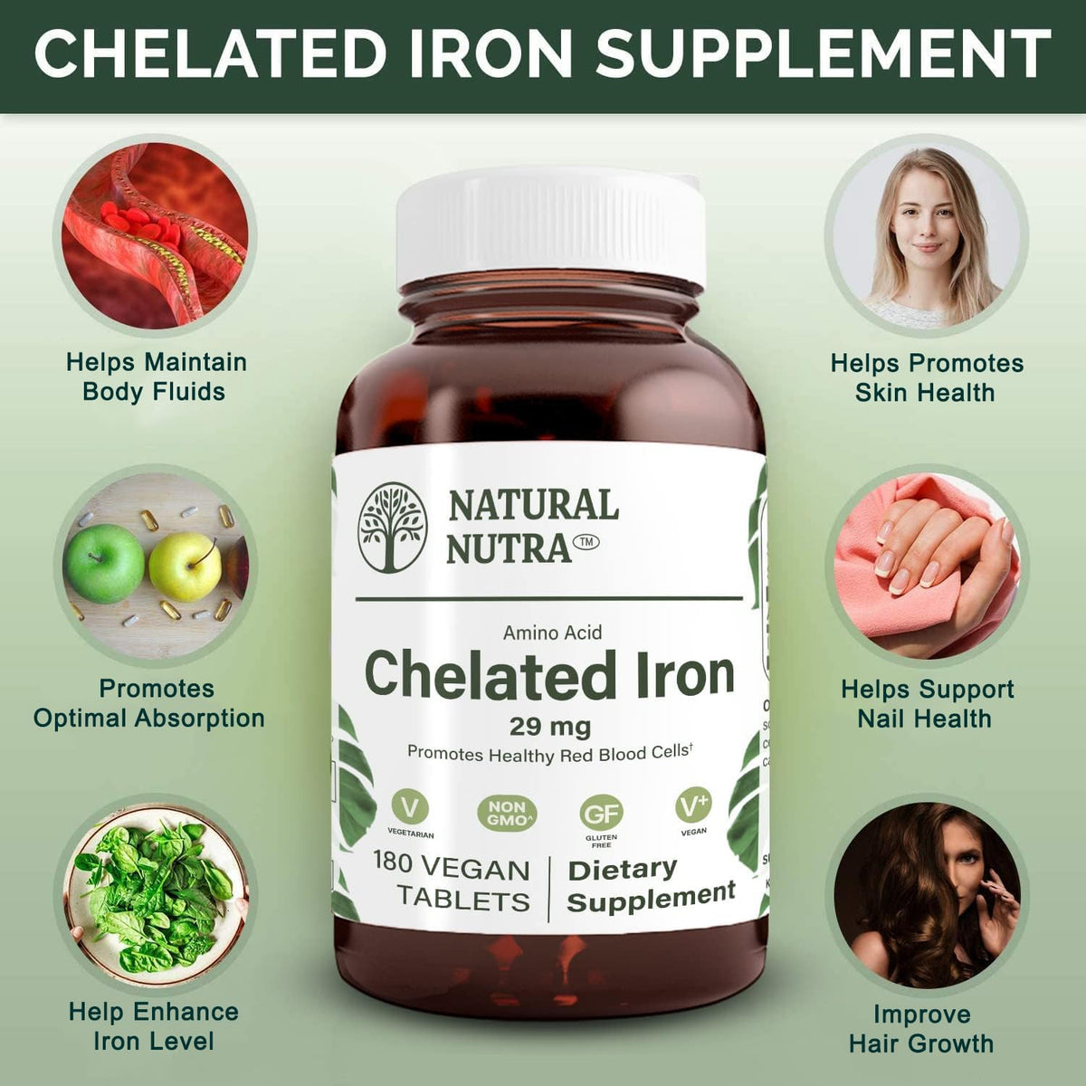 Natural Nutra Chelated Iron Supplement Parent
