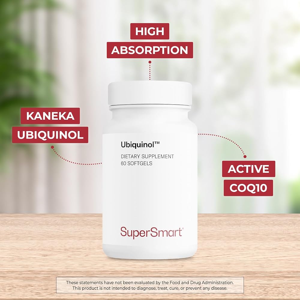Supersmart Ubiquinol 200mg CoQ10 High Absorption - 60 Softgels - image 3