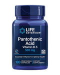 Life Extension Pantothenic Acid 500 mg Vitamin B5 - 100 Capsules