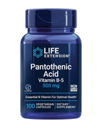 Life Extension Pantothenic Acid 500 mg Vitamin B5 - 100 Capsules
